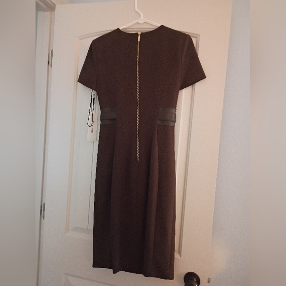 Calvin Klein Dark Brown Dress with Belt - Picture 5 of 5